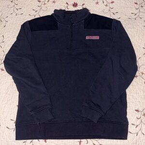 Kids navy blue vineyard vines quarter zip sweater